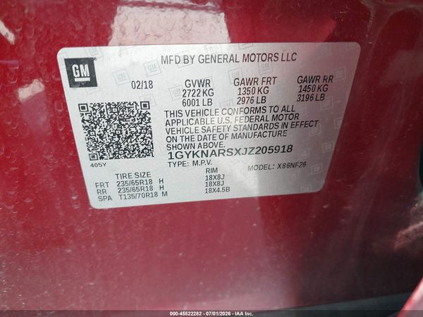2018 CADILLAC XT5 STANDARD