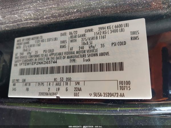 2022 FORD F-150 XLT