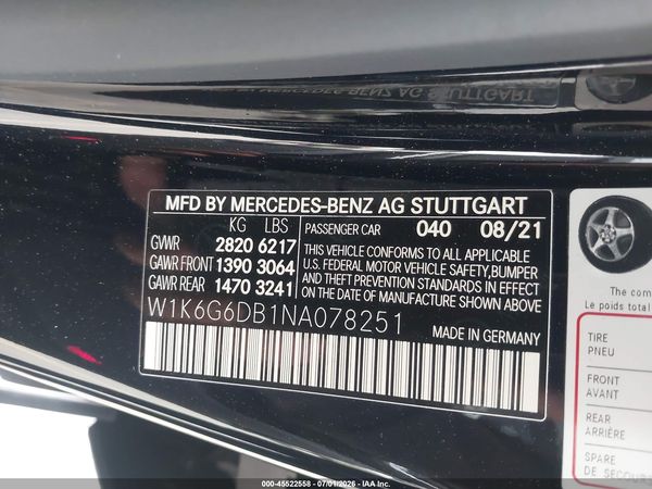 2022 MERCEDES-BENZ S 500 4MATIC