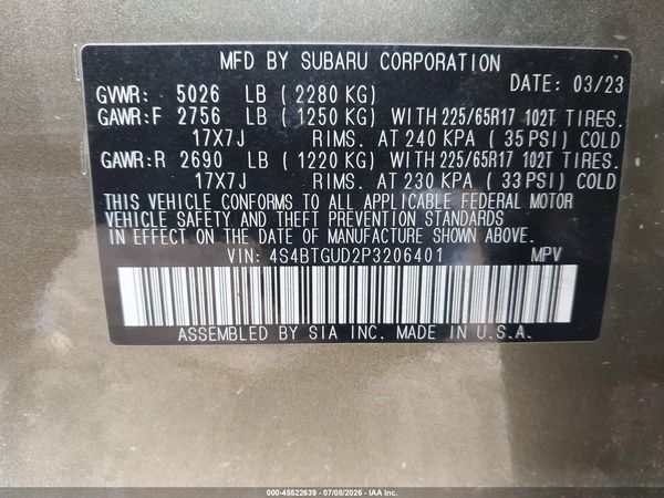 2023 SUBARU OUTBACK WILDERNESS