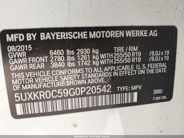 2016 BMW X5 XDRIVE35I