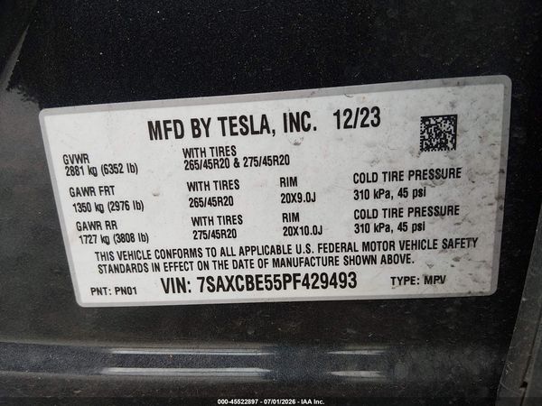 2023 TESLA MODEL X