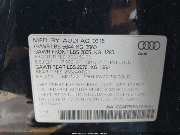 2015 AUDI SQ5 3.0T PREMIUM PLUS