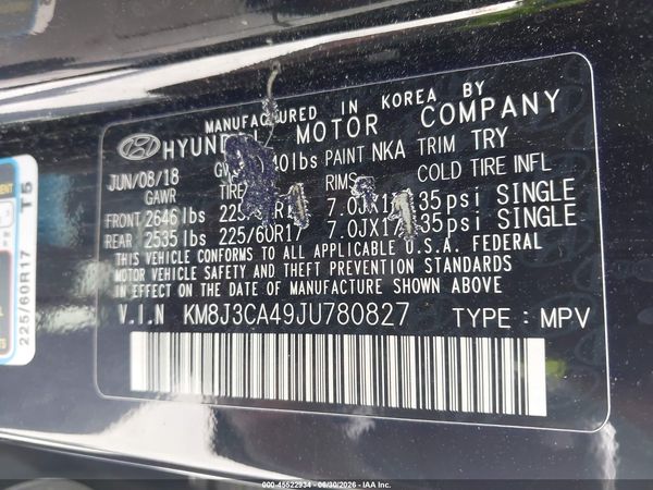 2018 HYUNDAI TUCSON SEL