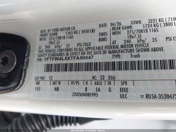 2026 FORD F-150 TREMOR