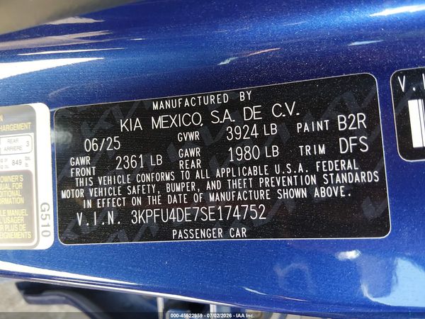 2025 KIA K4 EX
