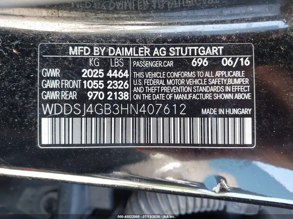 2017 MERCEDES-BENZ CLA 250 4MATIC