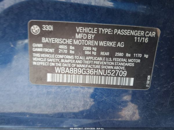 2017 BMW 3 SERIES 330I