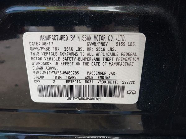 2018 INFINITI Q50 3.0T RED SPORT 400