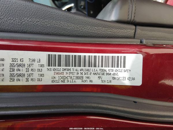 2020 DODGE DURANGO R/T RWD