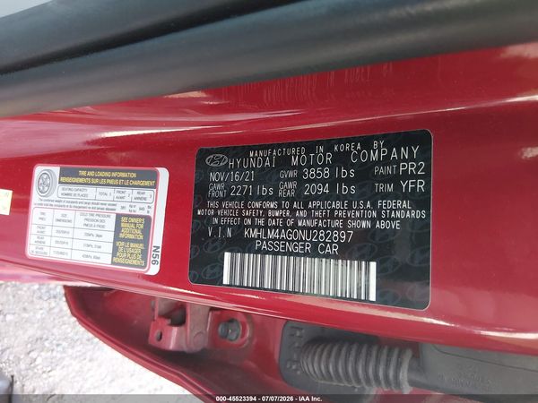 2022 HYUNDAI ELANTRA SEL