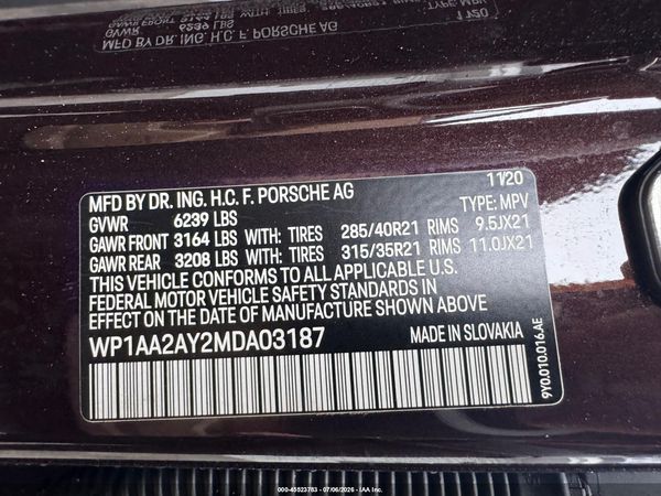 2021 PORSCHE CAYENNE