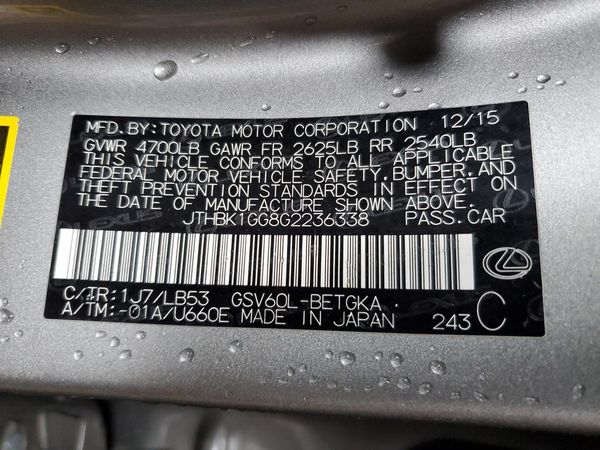 2016 LEXUS ES 350