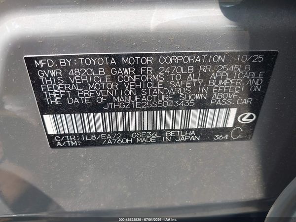 2025 LEXUS IS 350 F SPORT