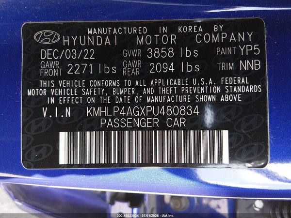 2023 HYUNDAI ELANTRA LIMITED