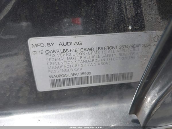 2015 AUDI S4 3.0T PREMIUM PLUS