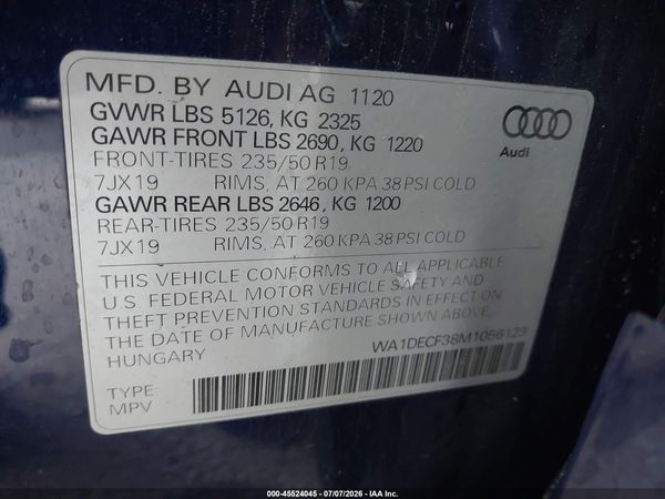 2021 AUDI Q3