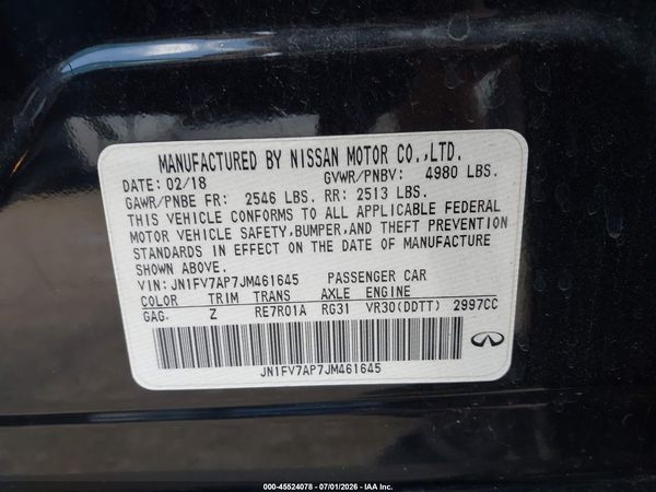 2018 INFINITI Q50 3.0T RED SPORT 400