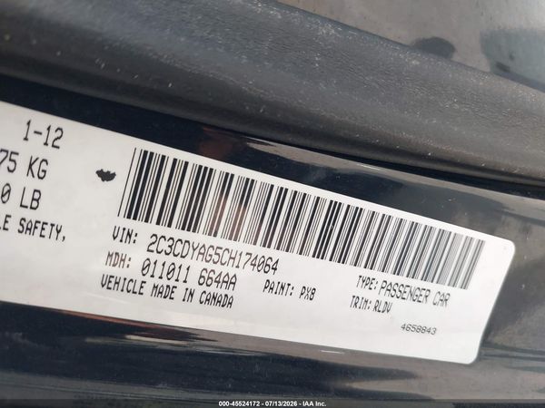 2012 DODGE CHALLENGER SXT