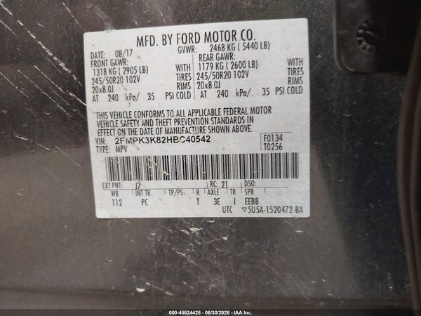 2017 FORD EDGE TITANIUM