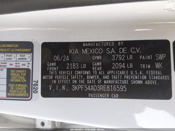 2024 KIA FORTE GT-LINE