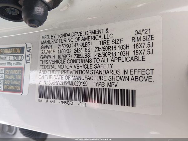 2021 HONDA CR-V AWD EX