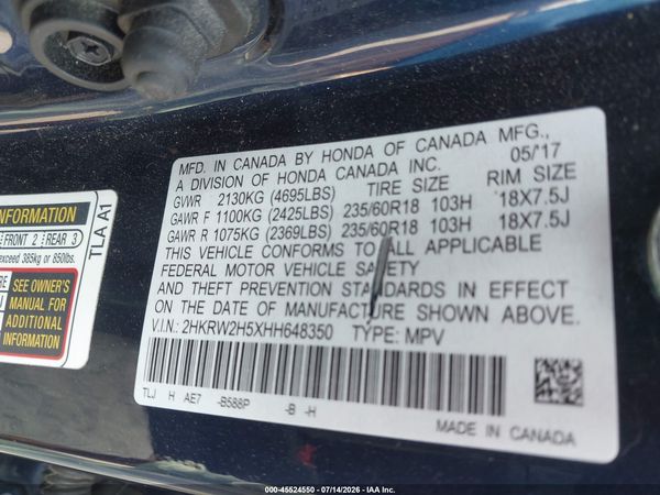 2017 HONDA CR-V EX