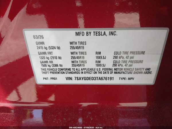 2026 TESLA MODEL Y