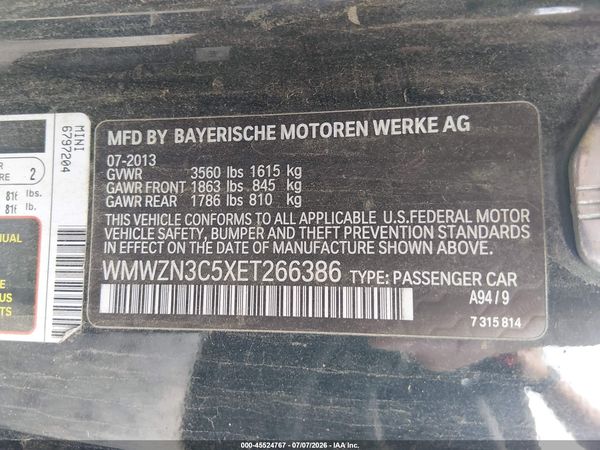 2014 MINI CONVERTIBLE COOPER