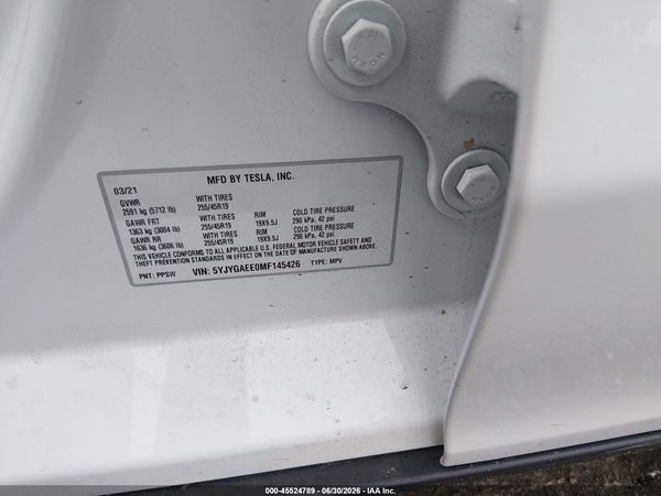 2021 TESLA MODEL Y