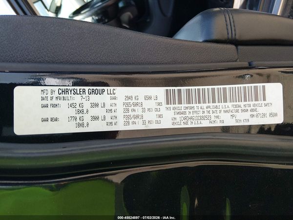 2013 DODGE DURANGO SXT