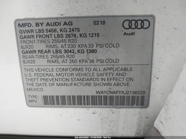 2018 AUDI Q5