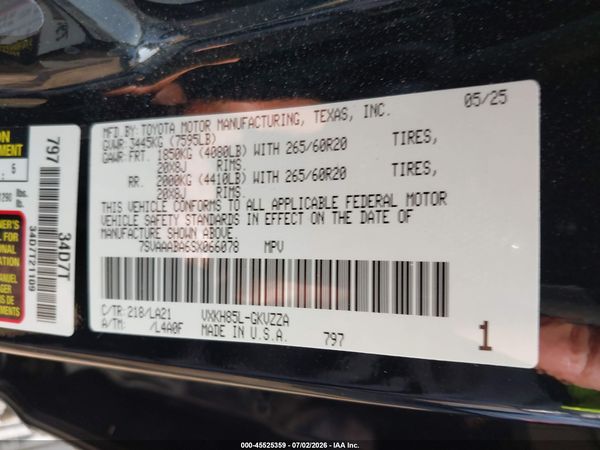 2025 TOYOTA SEQUOIA PLATINUM