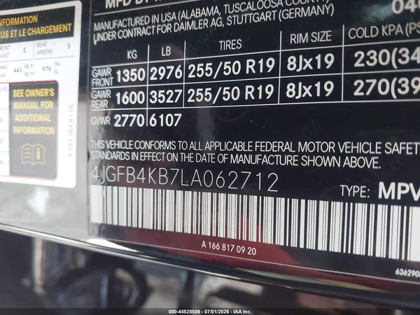 2020 MERCEDES-BENZ GLE 350 4MATIC