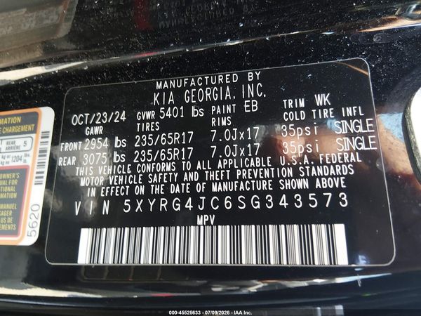 2025 KIA SORENTO LX