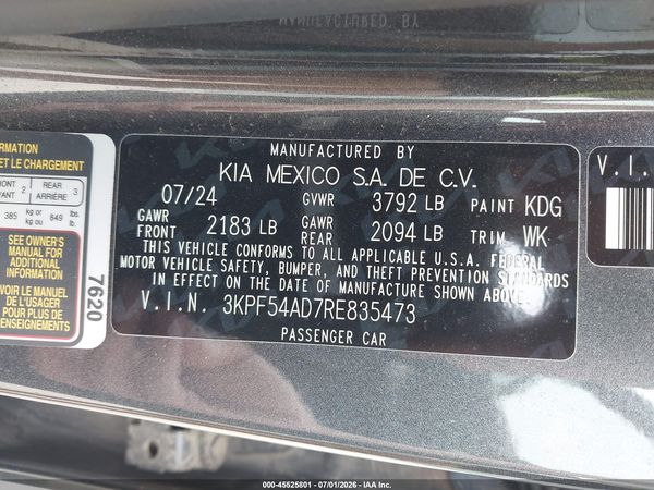 2024 KIA FORTE GT-LINE