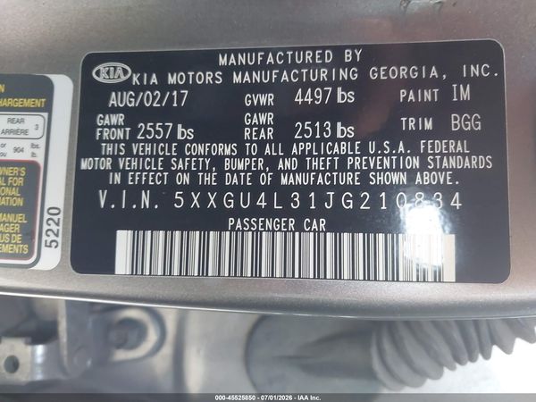 2018 KIA OPTIMA EX