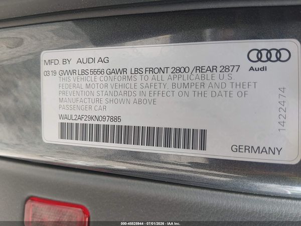 2019 AUDI A6 55 PREMIUM