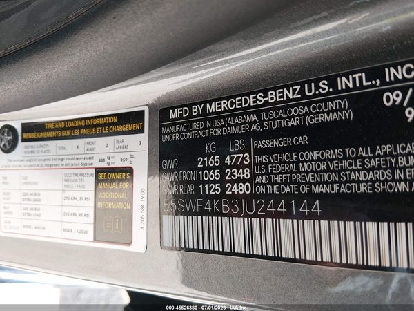 2018 MERCEDES-BENZ C 300 4MATIC