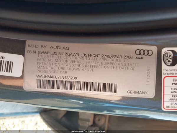 2014 AUDI A6 3.0 TDI PREMIUM PLUS