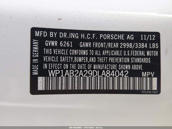2013 PORSCHE CAYENNE S