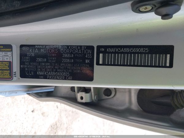 2017 KIA FORTE LX