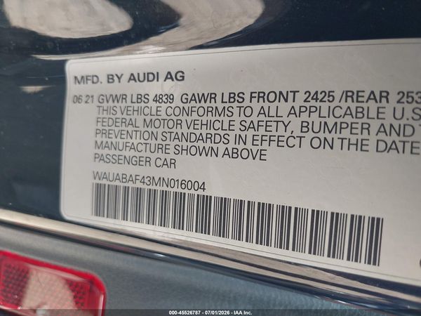 2021 AUDI A4
