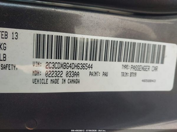2013 DODGE CHARGER SE