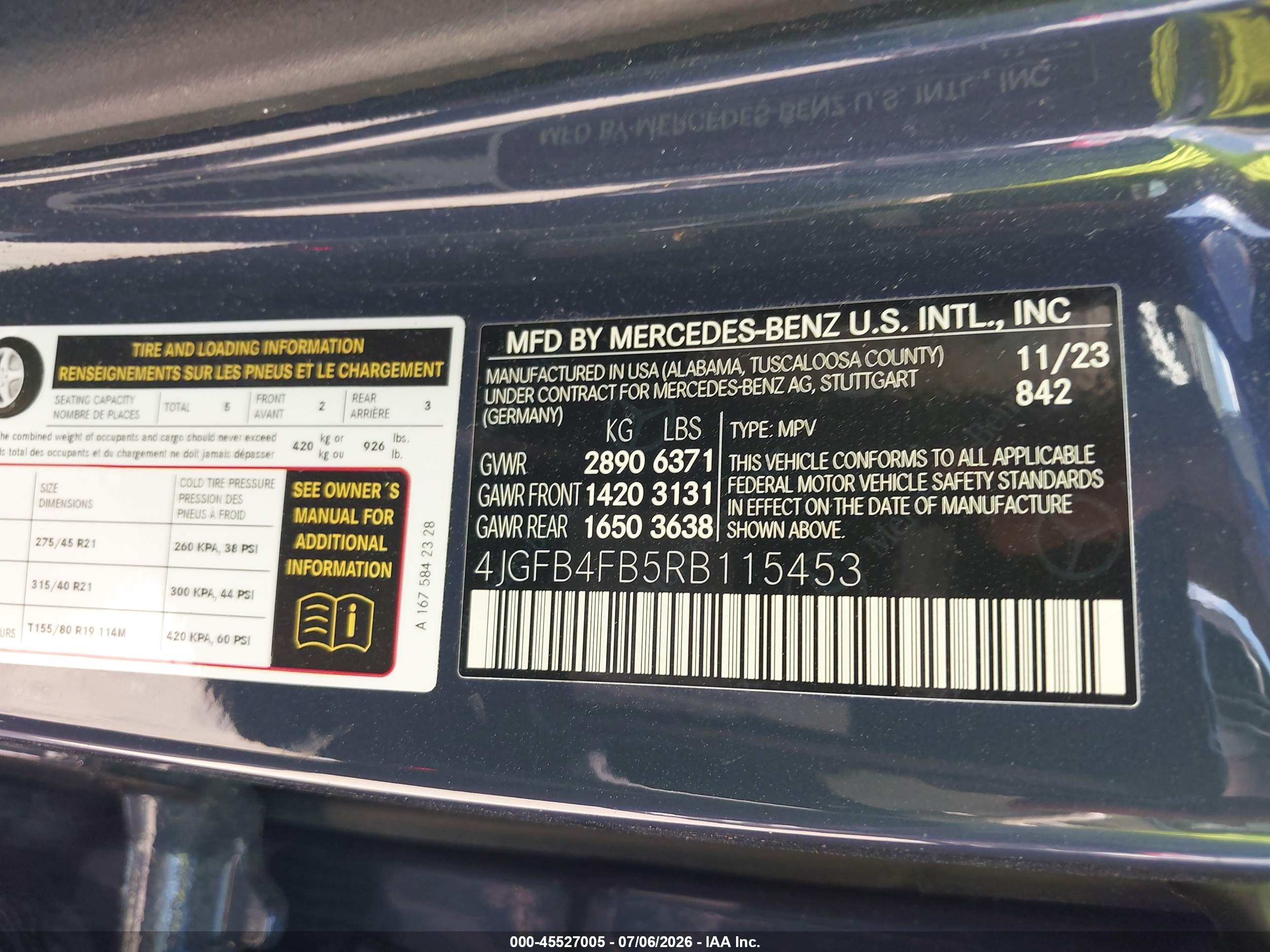 2024 MERCEDES-BENZ GLE 350 4MATIC