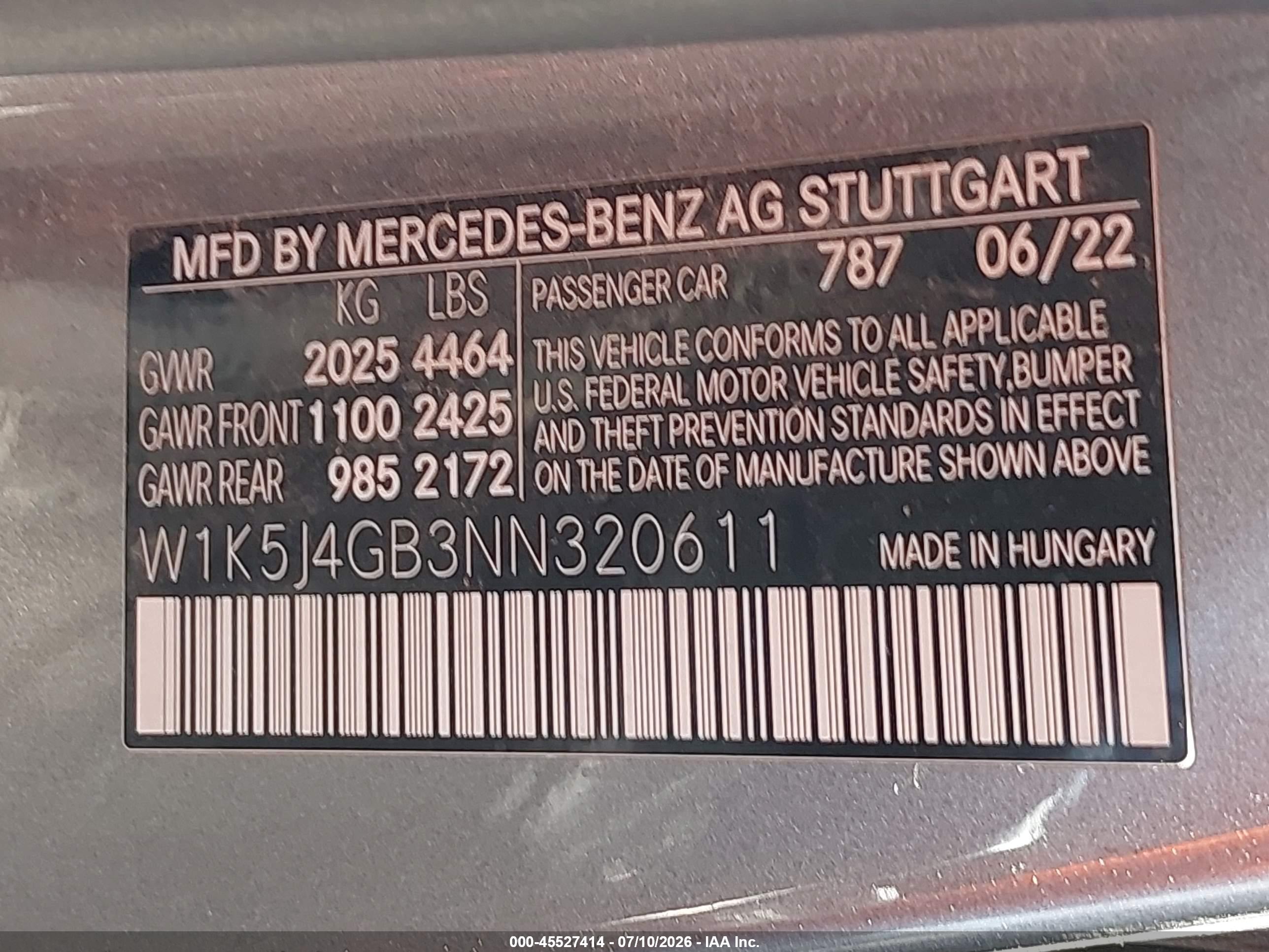 2022 MERCEDES-BENZ CLA 250 COUPE CLA250
