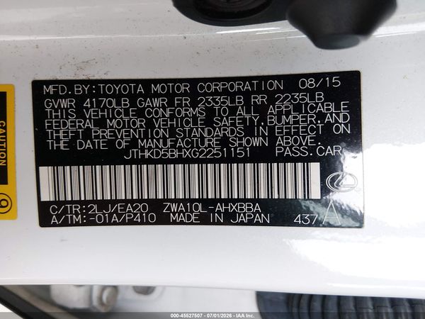 2016 LEXUS CT 200H