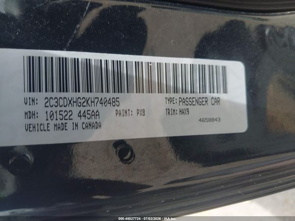 2019 DODGE CHARGER GT RWD