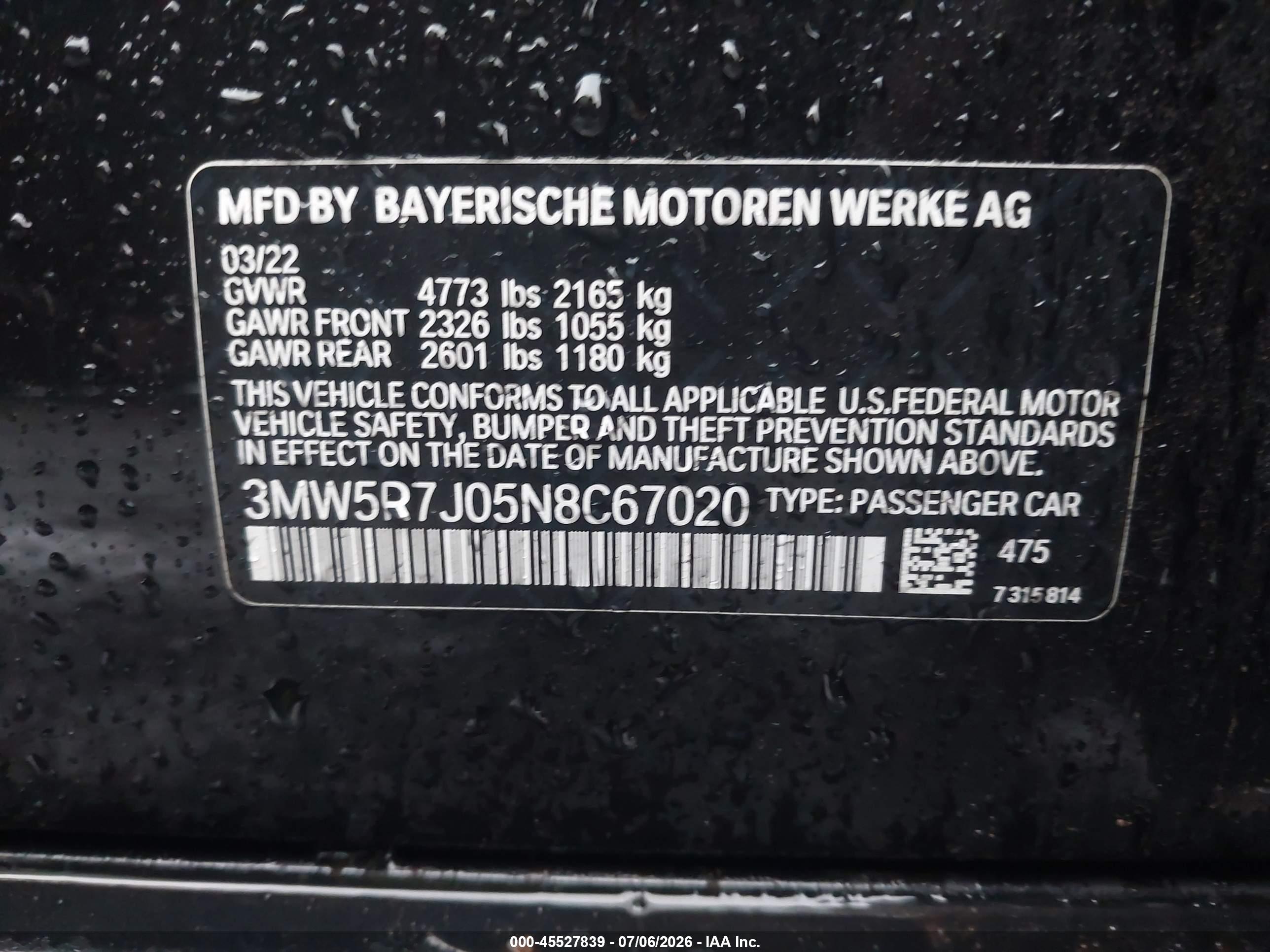 2022 BMW 330I XDRIVE