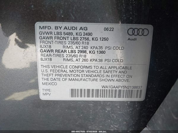 2022 AUDI Q5